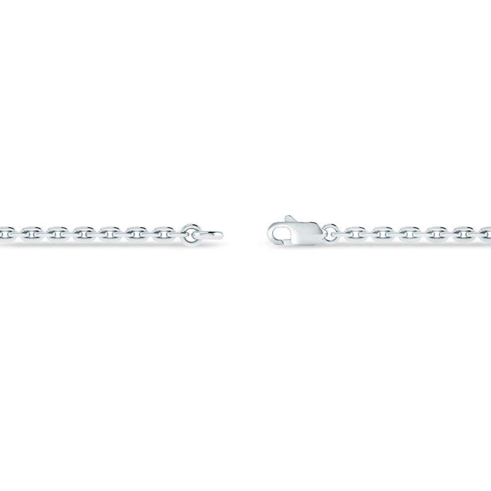 Lab Grown Diamond Three-Stone Chain Bracelet in 10K White Gold, 7" (1/3 ct. tw.) – Image 2 of 2