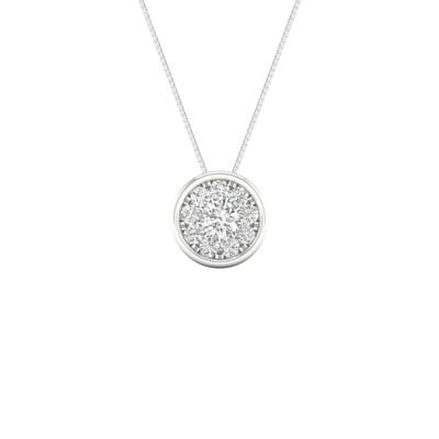 Diamond Cluster Bezel Pendant in 10K Gold (1/4 ct. tw.) 