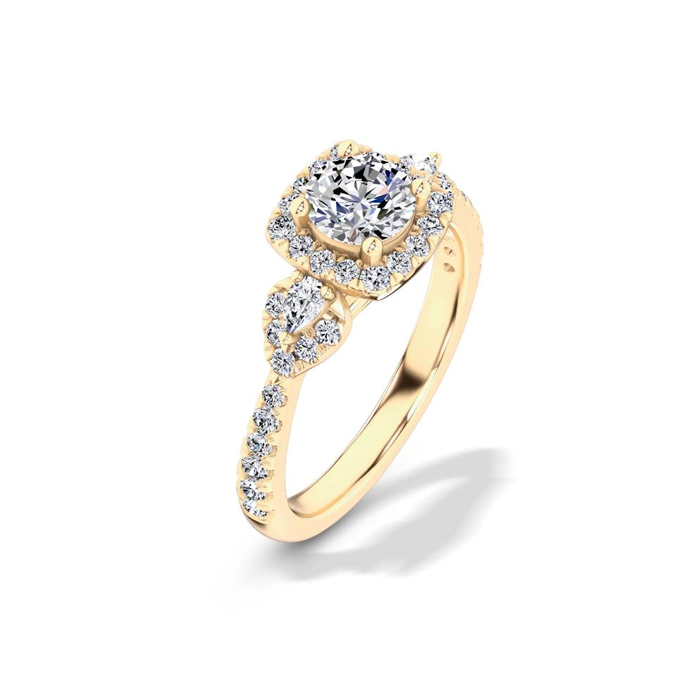 Lab Grown Diamond Round Engagement Ring in 14K Yellow Gold (1 ct. tw.) – Image 4 of 4