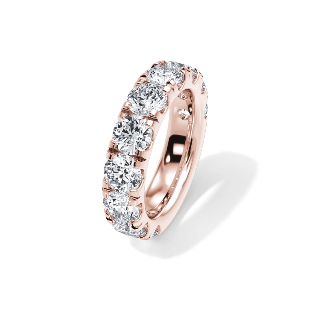Lab Grown Diamond Round Comfort Fit Band in 14K Rose Gold (5 ct. tw.) – Image 4 of 4