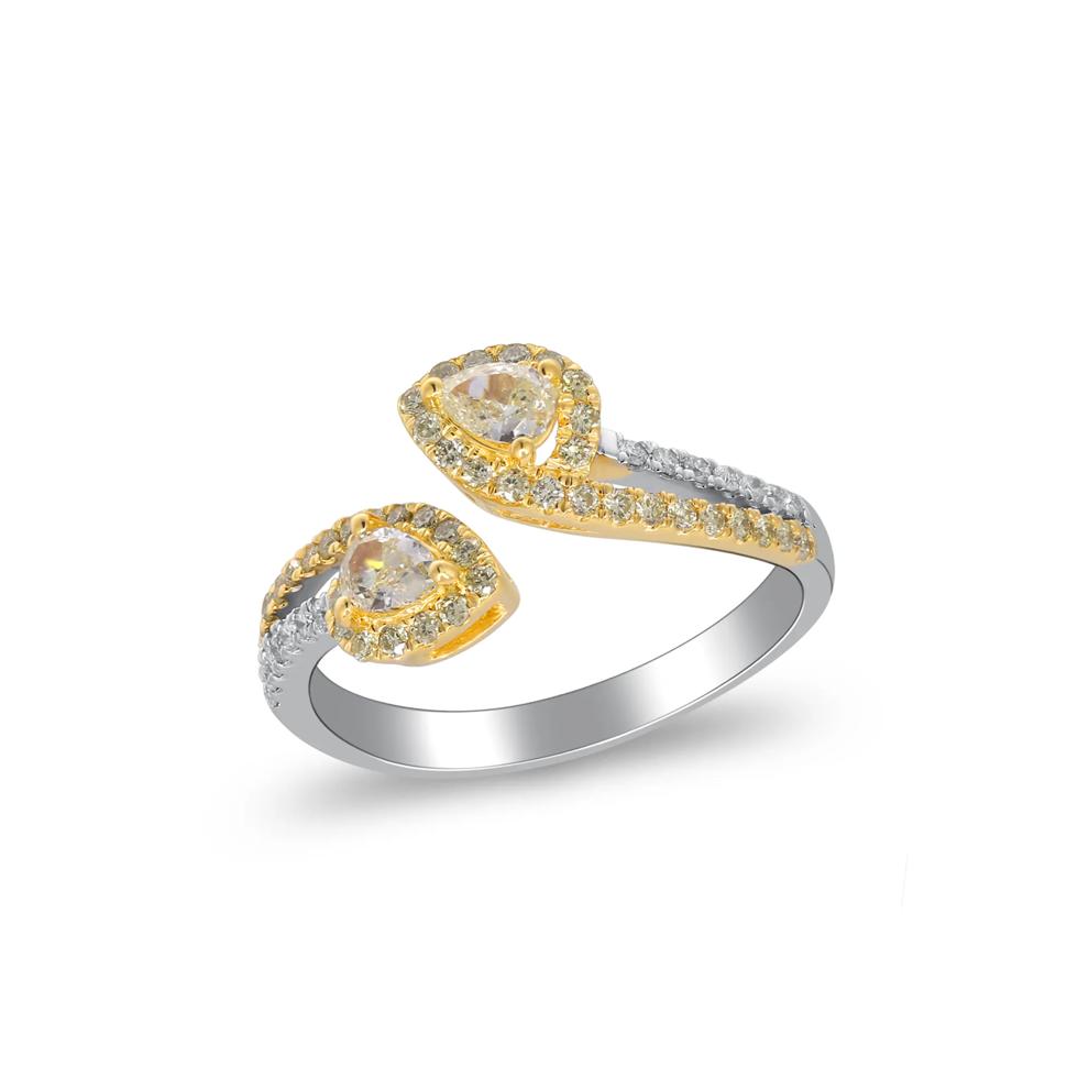 Diamond Bypass Ring in 14K White Gold (3/4 ct. tw.) – Image 4 of 5