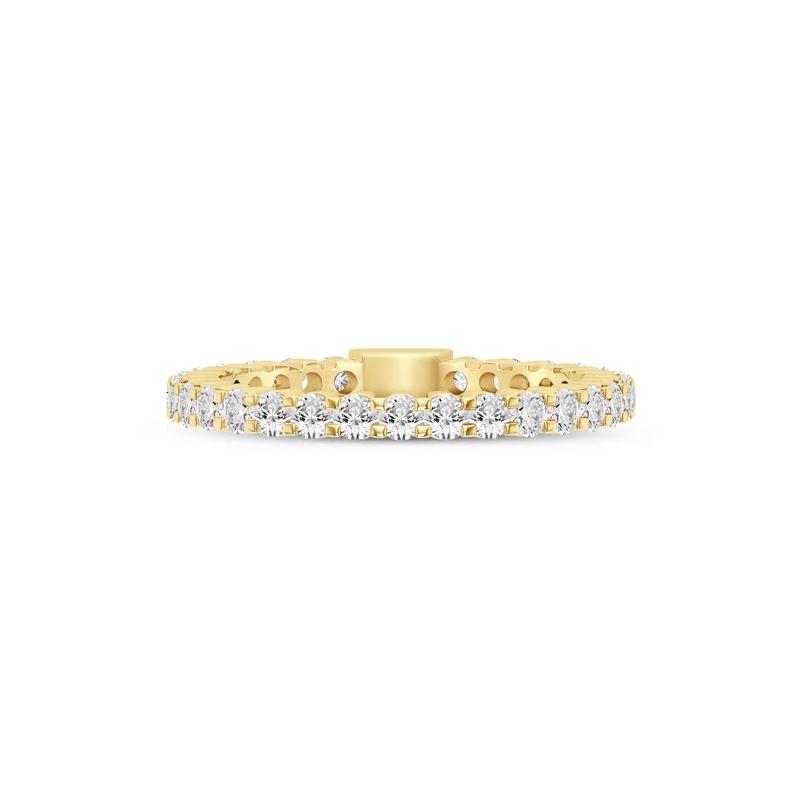 Round-Cut Sizeable Diamond Eternity Band in 14k Yellow Gold &#40;1 ct. tw.&#41; – Image 1 of 3
