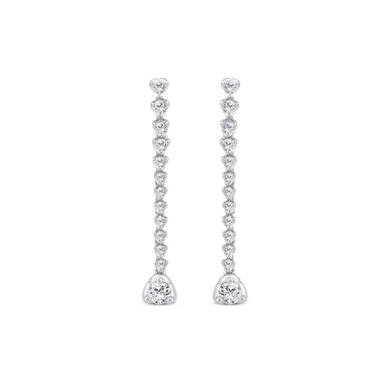 Diamond Dangle Drop Earrings in 14K White Gold &#40;1 1/2 ct. tw.&#41; – Image 2 of 2
