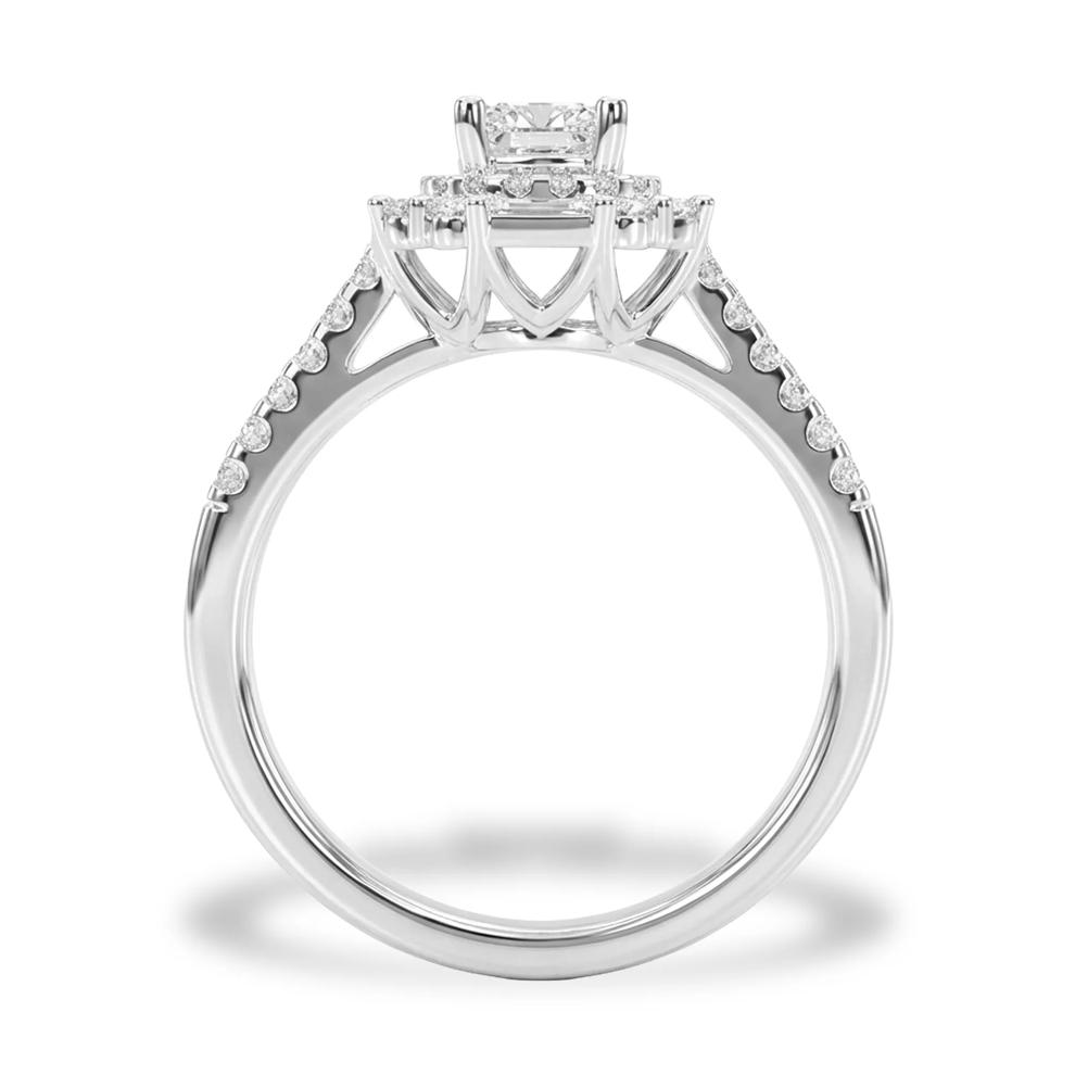 Round Diamond Halo Engagement Ring in 14K White Gold (1 ct. tw.) – Image 2 of 4