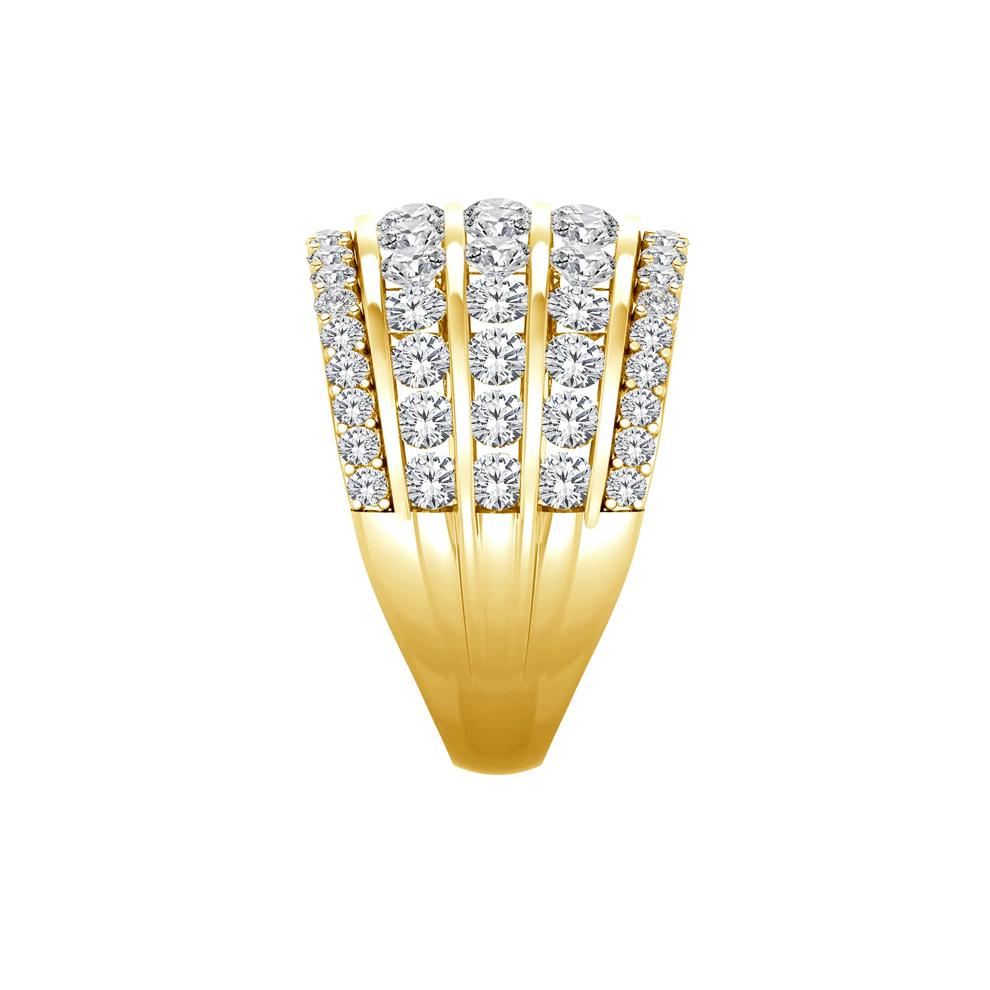 Lab Grown Diamond Five-Row Anniversary Band in 10K Yellow Gold (3 ct. tw.) – Image 3 of 3