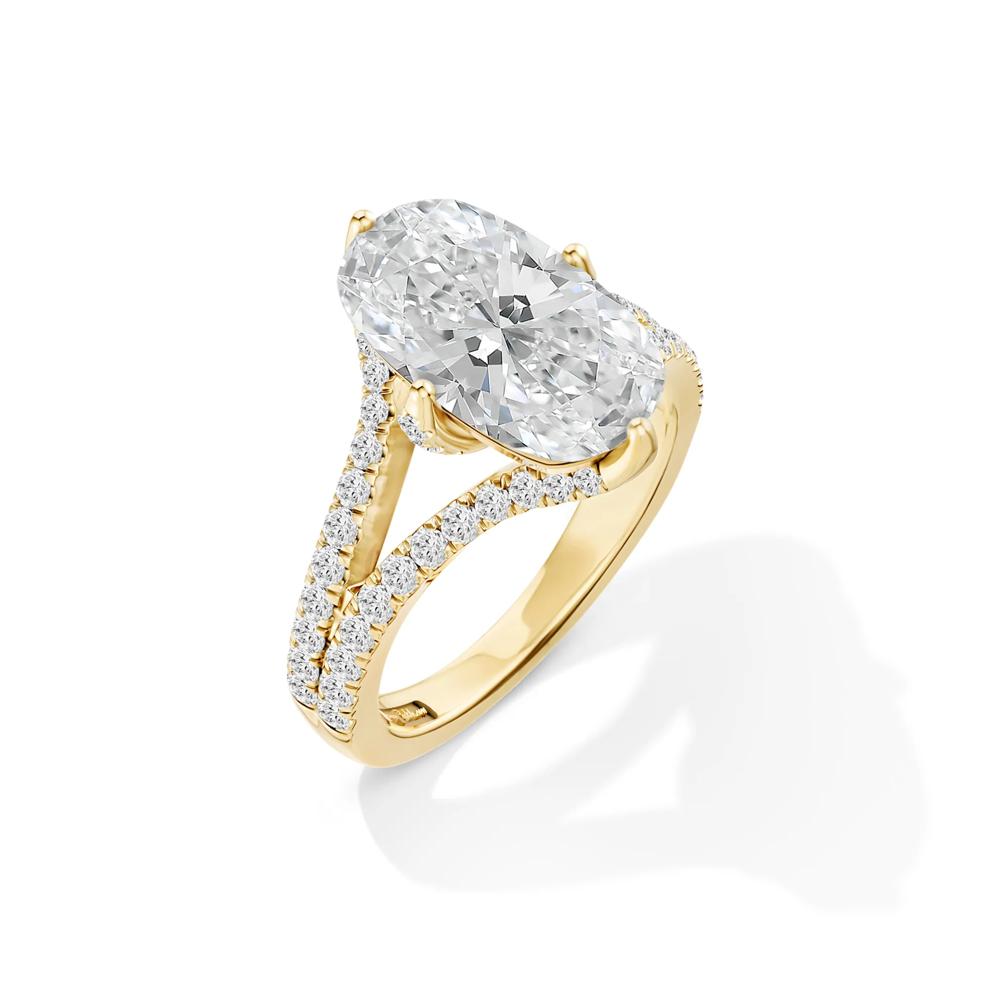 Sisi Lab Grown Diamond Engagement Ring in 18K Yellow Gold (3 1/2 ct. tw.) – Image 2 of 4