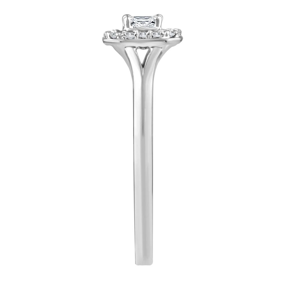 Diamond and Blue Sapphire Promise Ring in 10K White Gold (1/7 ct. tw.) – Image 3 of 3