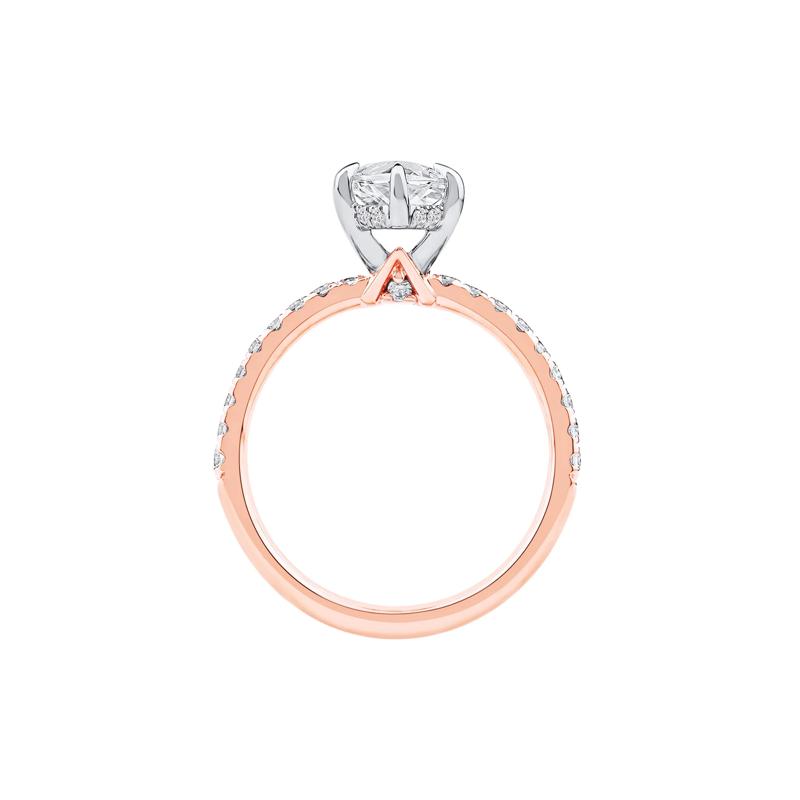 Palmer Lab Grown Diamond Marquise Engagement Ring in 14K Rose and White Gold &#40;2 7/8 ct. tw.&#41; – Image 2 of 5