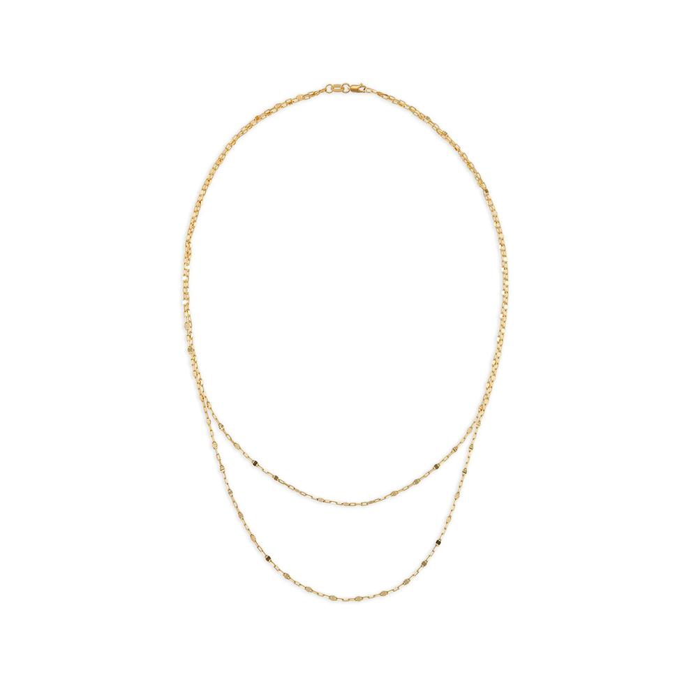 Double Layer Mirror Chain in 10K Yellow Gold, 2.3mm, 17" – Image 3 of 4