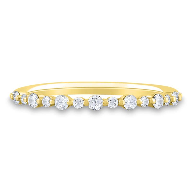 Diamond Shared-Prong Band in 10K Yellow Gold &#40;1/4 ct. tw.&#41; – Image 1 of 3