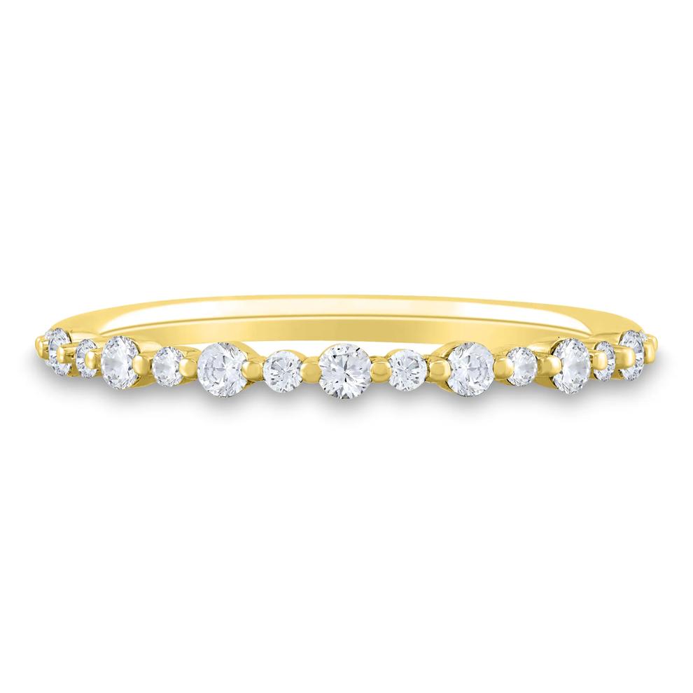 Diamond Shared-Prong Band in 10K Yellow Gold (1/4 ct. tw.) – Image 1 of 3