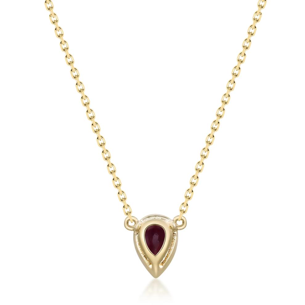 Ruby and Diamond Accent Necklace in 10K Yellow Gold – Image 2 of 3