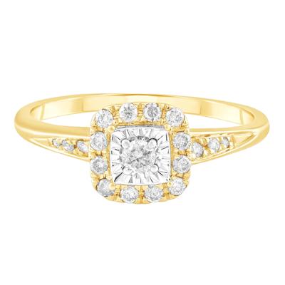 Round Diamond Illusion Promise Ring in 10K Gold (1/4 ct. tw.)