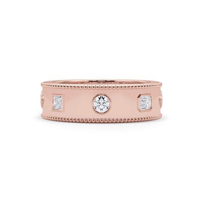 Diamond Mixed Shape Eternity Band in 14K Rose Gold (5/8 ct. tw.)