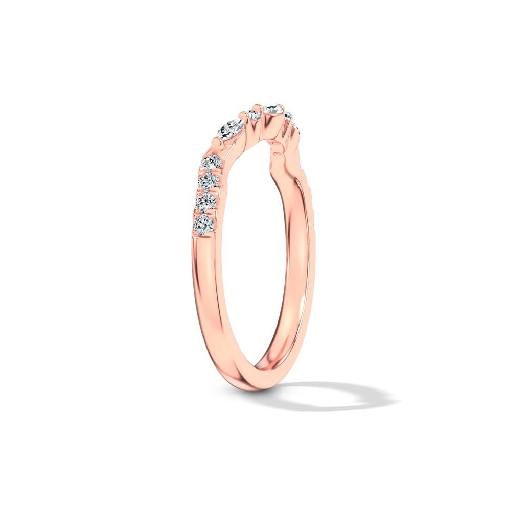 Diamond Contour Band in 14K Rose Gold (1/4 ct. tw.) – Image 3 of 4