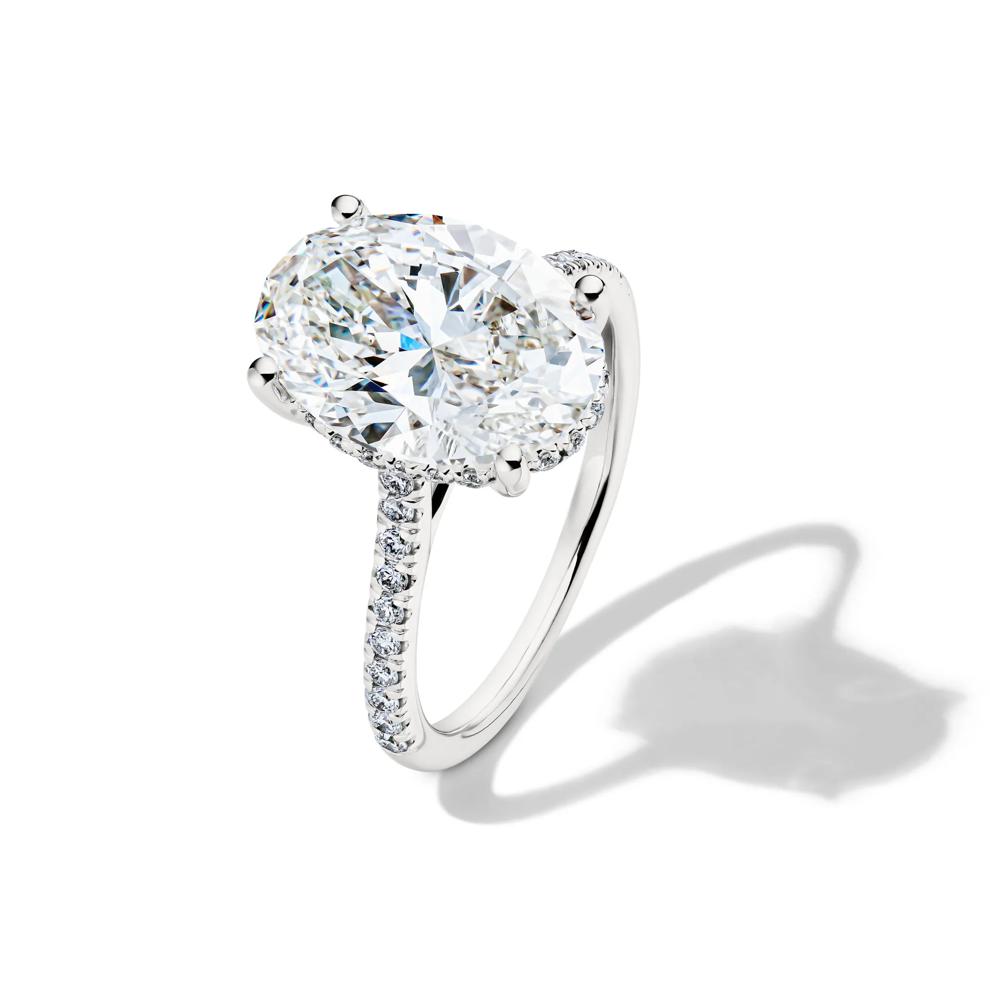 Lab Grown Diamond Oval-Shaped Engagement Ring in 14K White Gold (5 1/3 ct. tw.) – Image 4 of 4