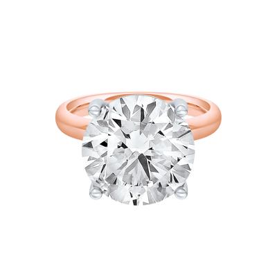 Lab Grown Diamond Round Solitaire Ring in 14K Rose & White Gold (9 ct.)