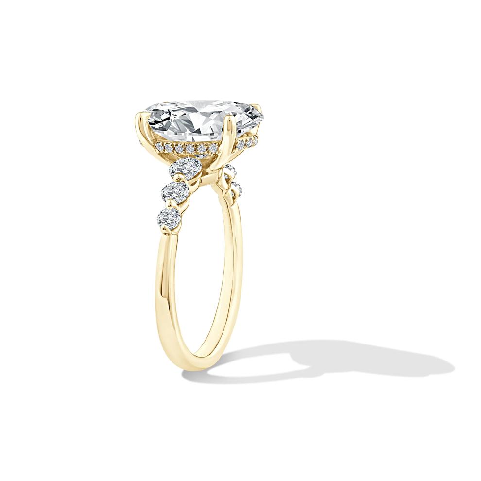Lab Grown Diamond Oval Engagement Ring in 14K Yellow Gold (4 5/8 ct. tw.) – Image 3 of 4