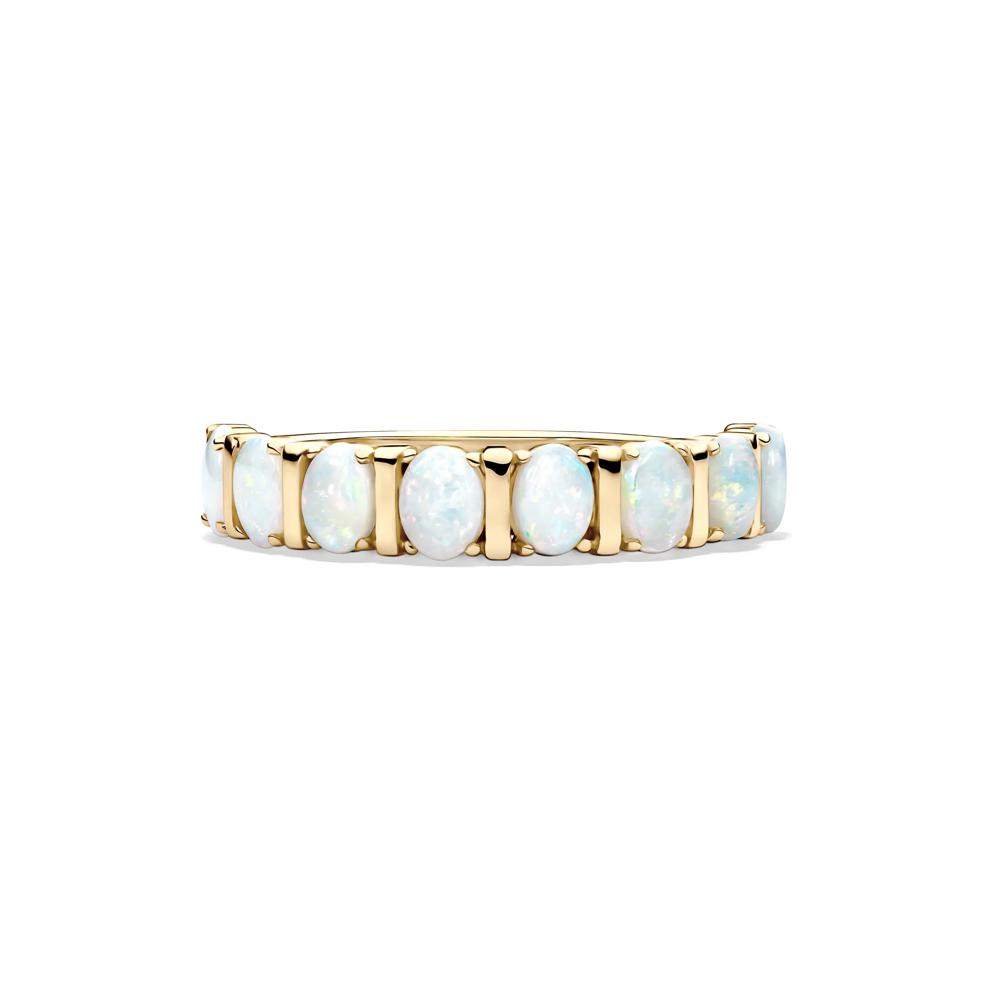 Opal Faux-Channel Band in 10K Yellow Gold – Image 1 of 4