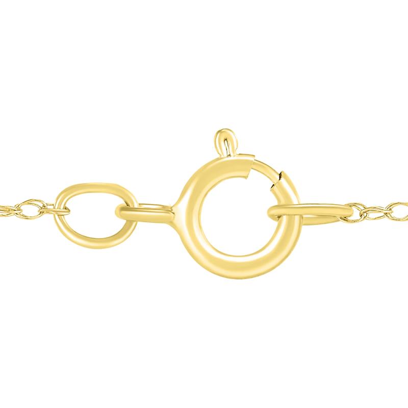 Pear-Shaped Amethyst and Diamond Drop Pendant in 10K Yellow Gold &#40;1/7 ct. tw.&#41; – Image 3 of 3