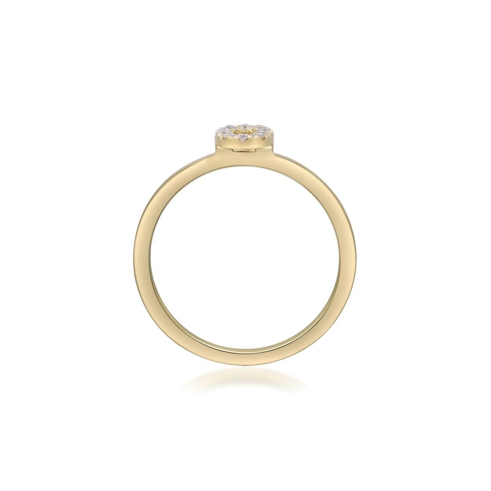 Diamond Accent "O" Initial Ring in 10K Yellow Gold – Image 2 of 5