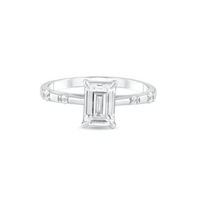 Lab Grown Diamond Radiant Center Engagement Ring in Platinum (1 ct. tw.)