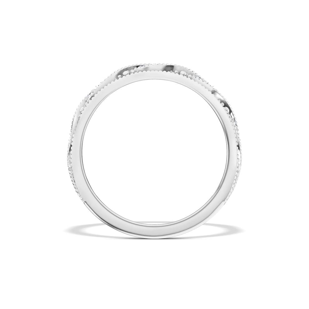 Lab Grown Diamond Vintage Anniversary Band in 10K White Gold (1/7 ct. tw.) – Image 2 of 4