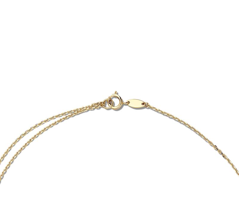 Sideways Cross Necklace in 14K Yellow Gold – Image 2 of 2