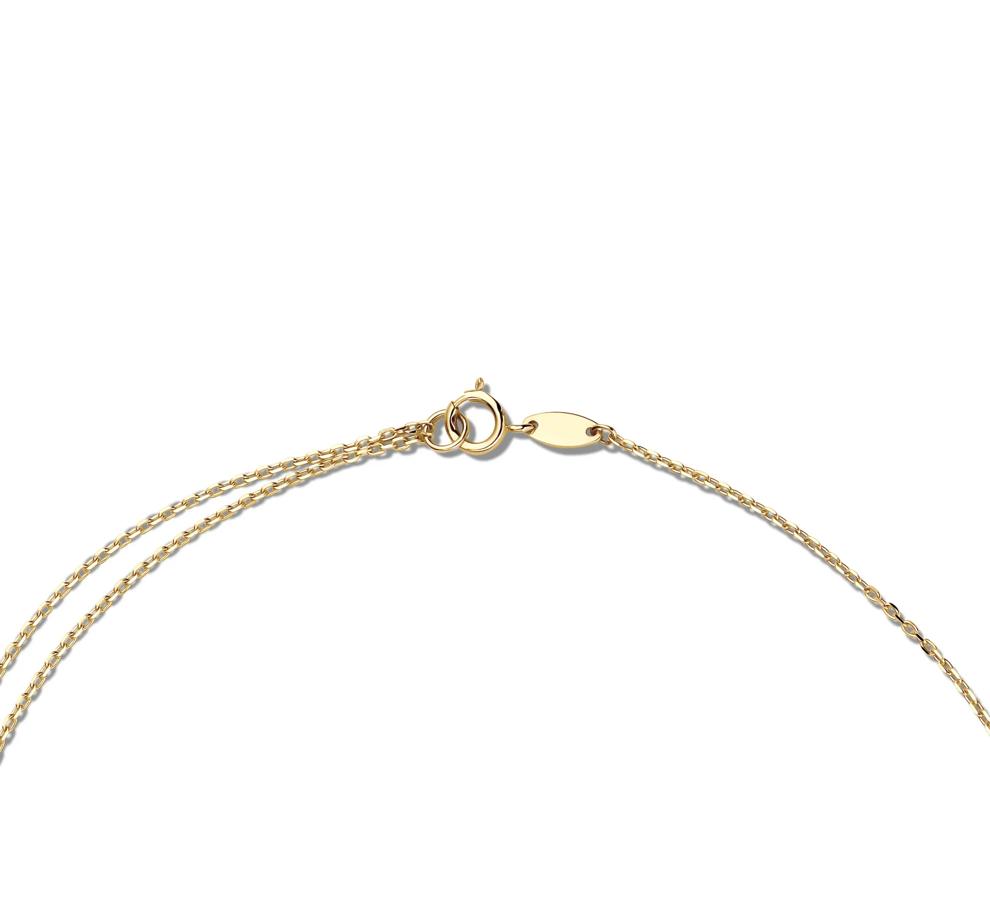 Sideways Cross Necklace in 14K Yellow Gold – Image 3 of 4