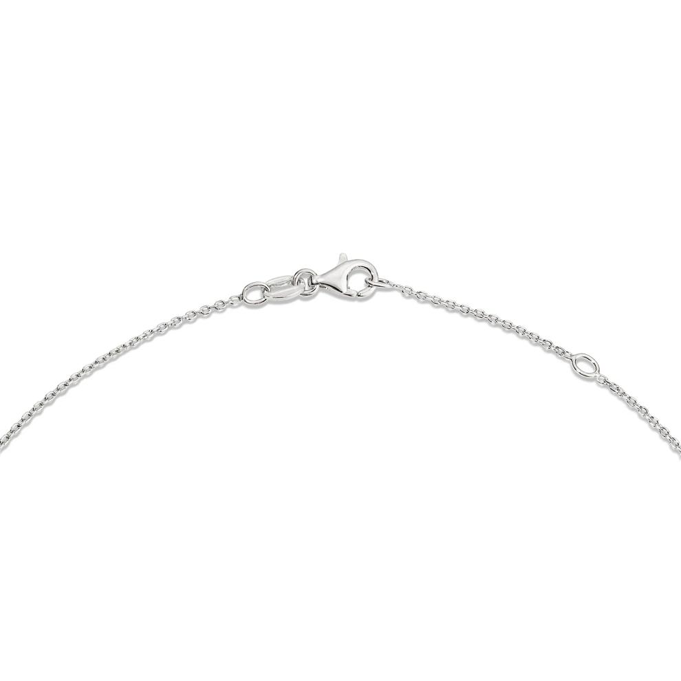 London Blue Topaz &amp; Lab-Created White Sapphire Bezel Pendant Necklace in Sterling Silver – Image 3 of 4