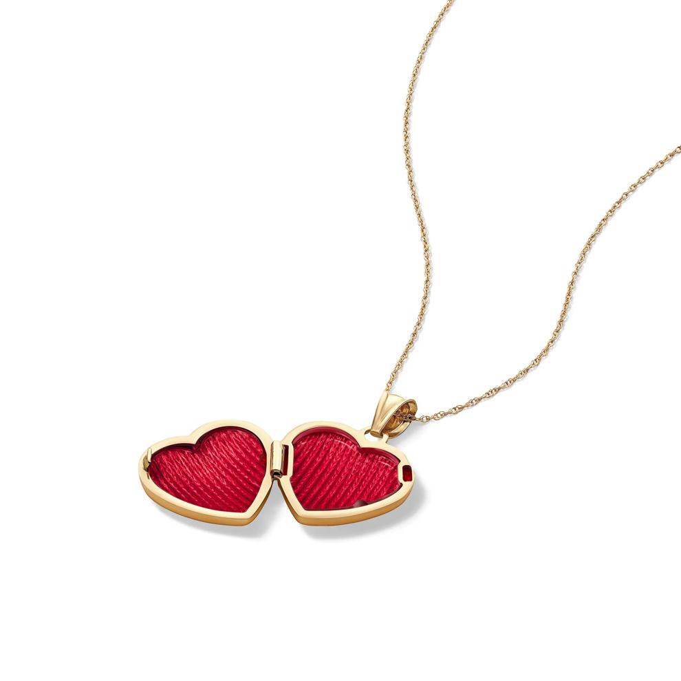 Heart Locket Pendant Polished in 14K Yellow Gold – Image 5 of 5