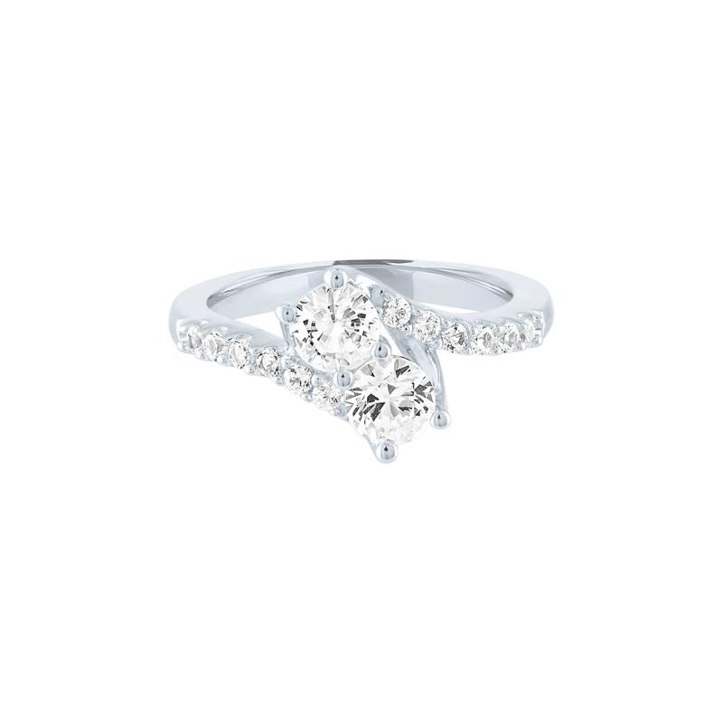 Exclusively Us&amp;&#35;174; Lab Created White Sapphire Ring in Sterling Silver – Image 1 of 3