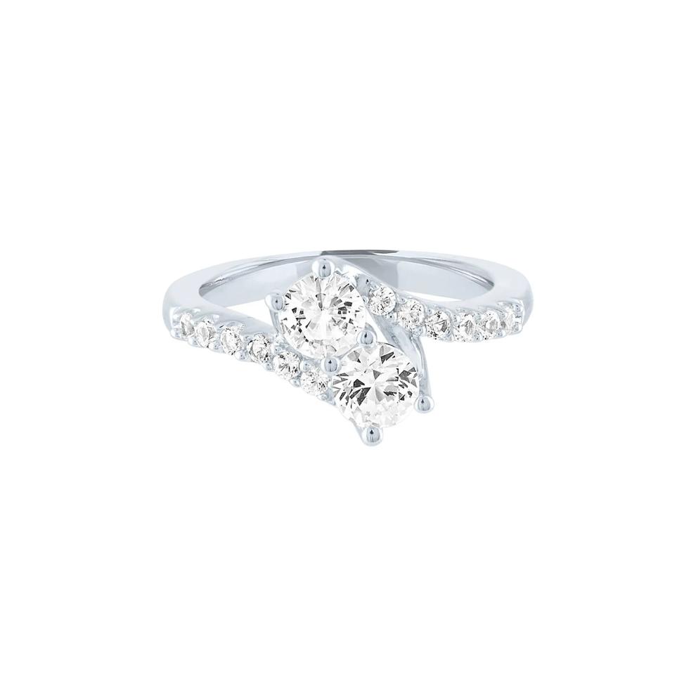 Exclusively Us&amp;#174; Lab Created White Sapphire Ring in Sterling Silver – Image 1 of 3