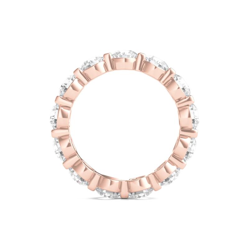 Round-Cut Diamond Shared Prong Eternity Band in 14k Rose Gold &#40;4 ct. tw.&#41; – Image 2 of 3