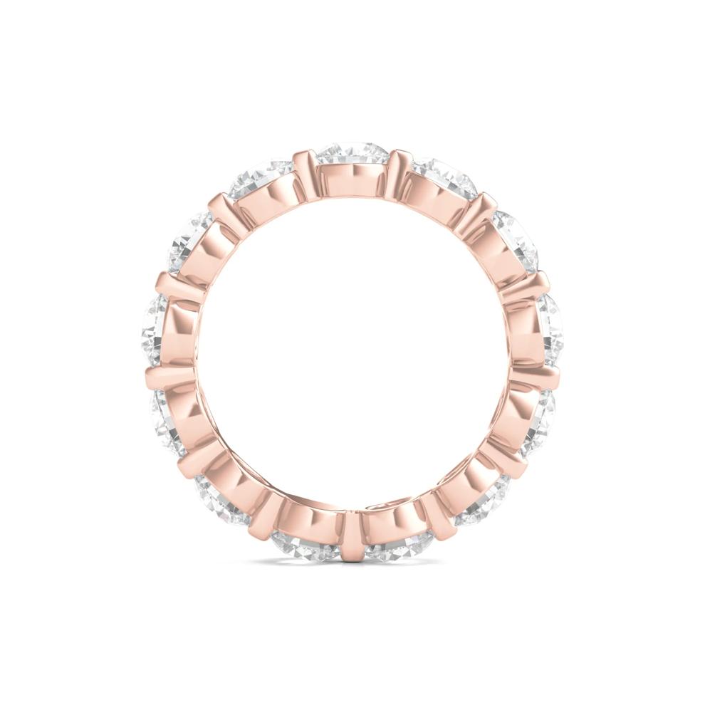 Round-Cut Diamond Shared Prong Eternity Band in 14k Rose Gold (4 ct. tw.) – Image 2 of 3