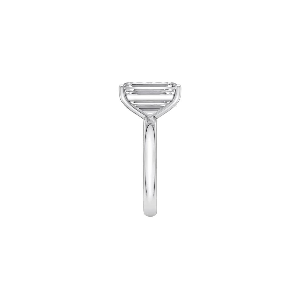Lab Grown Diamond Emerald-Cut Solitaire Ring in Platinum (6 ct.) – Image 3 of 4