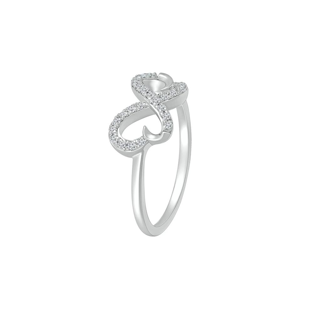 Butterfly Diamond Ring in Sterling Silver (1/8 ct. tw.) – Image 4 of 4