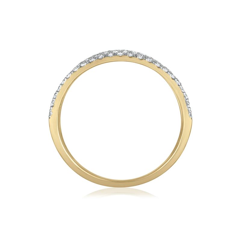 Diamond Four-Row Band in 10K Yellow Gold &#40;1/2 ct. tw.&#41; – Image 2 of 3
