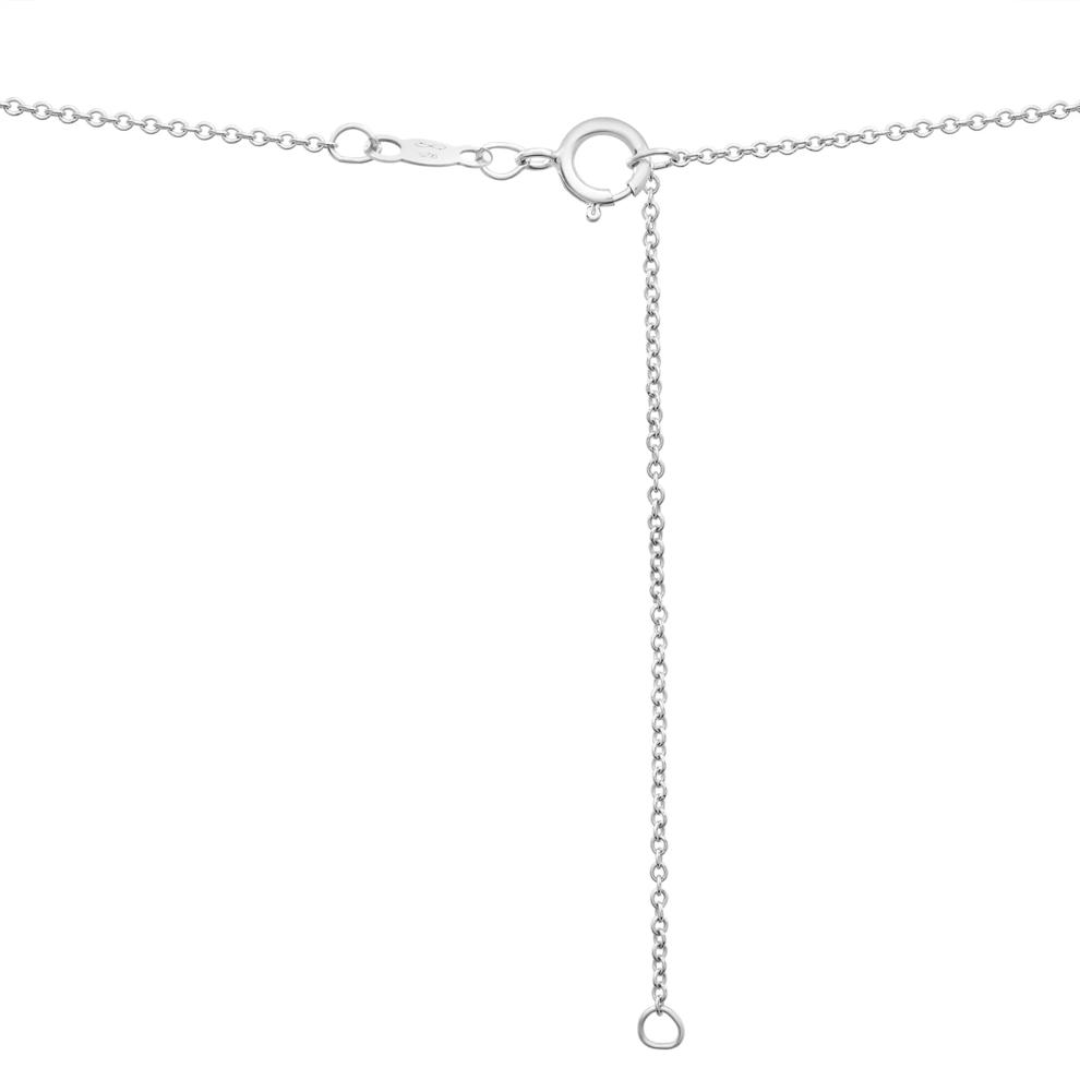 Lab-Created White Sapphire Heart Pendant Necklace in Sterling Silver – Image 3 of 3