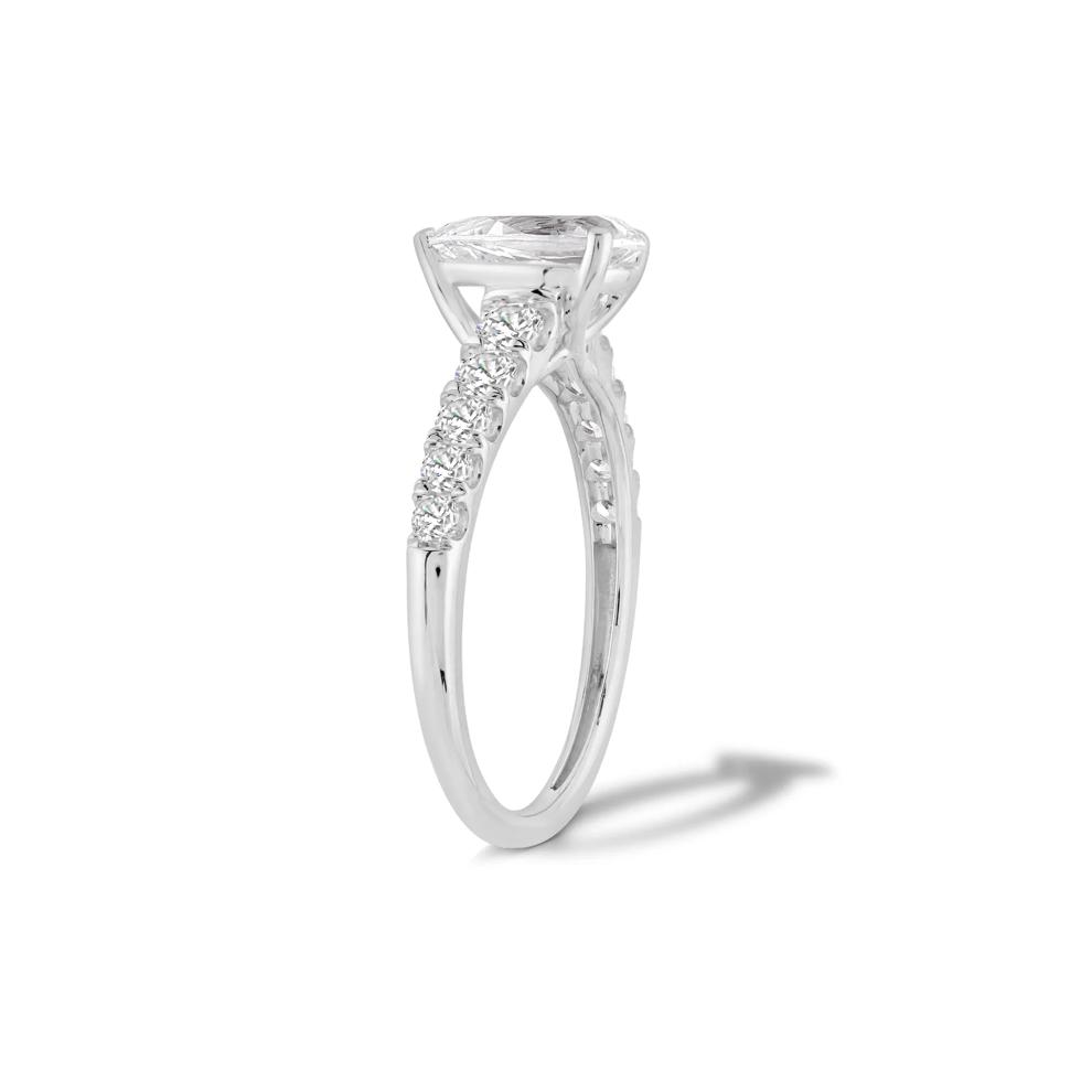 Lab Grown Diamond Pear-Shaped Center Engagement Ring in 14K White Gold (1 1/2 ct. tw.) – Image 3 of 4