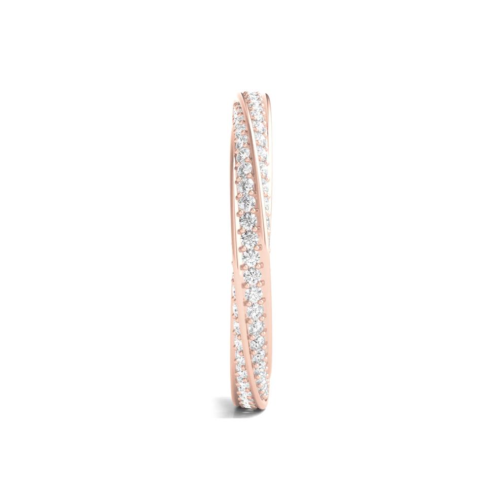 Lab Grown Diamond Helix Eternity Band in 14K Rose Gold (1 ct. tw.) – Image 3 of 3