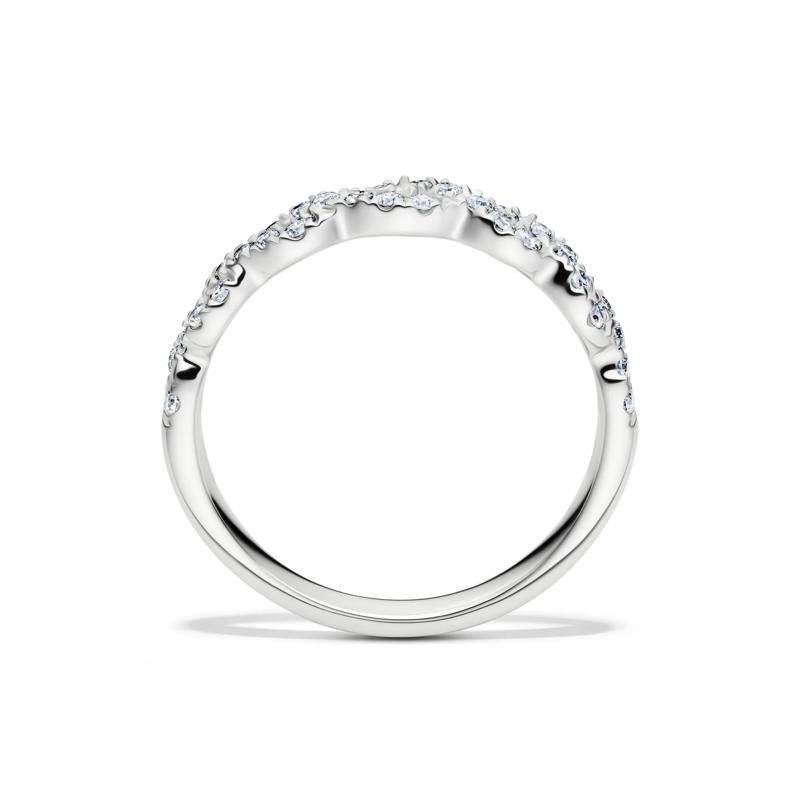 Lab Grown Diamond Twist Band in 10K White Gold &#40;1/3 ct. tw.&#41; – Image 2 of 4