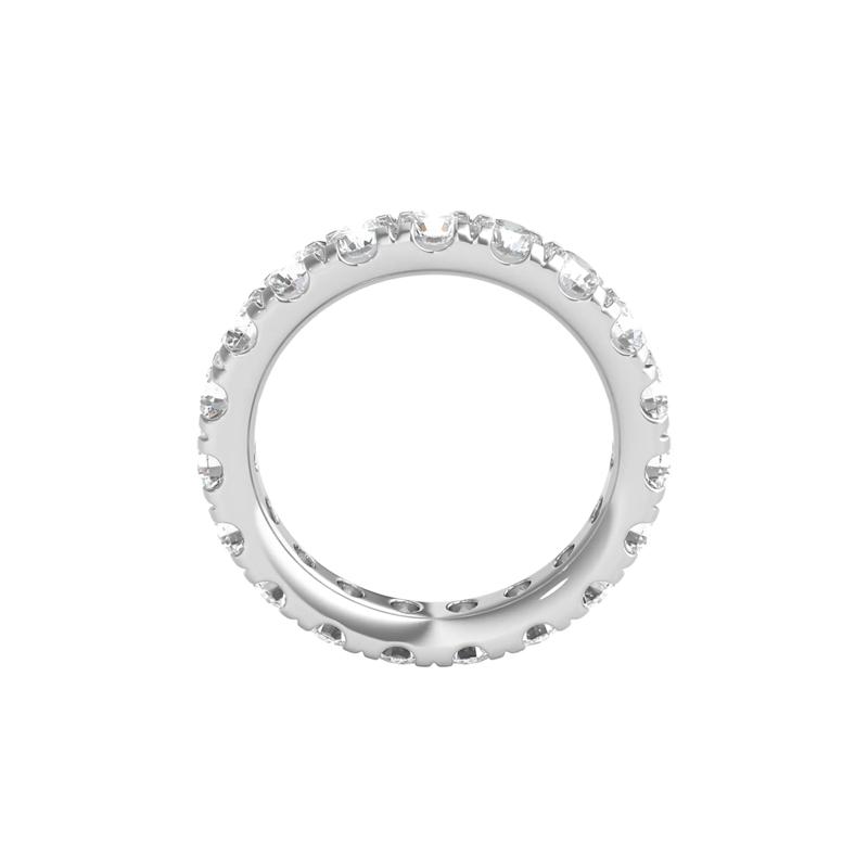 Lab Grown Diamond Comfort Fit Eternity Band in 14K White Gold &#40;3 ct. tw.&#41; – Image 2 of 4