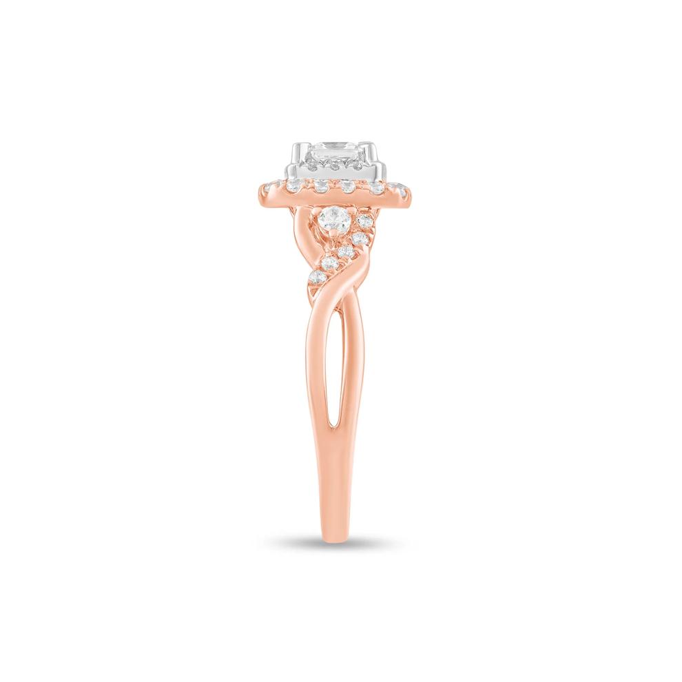 Diamond Engagement Ring in 10K Rose &amp; White Gold (5/8 ct. tw.) – Image 3 of 4