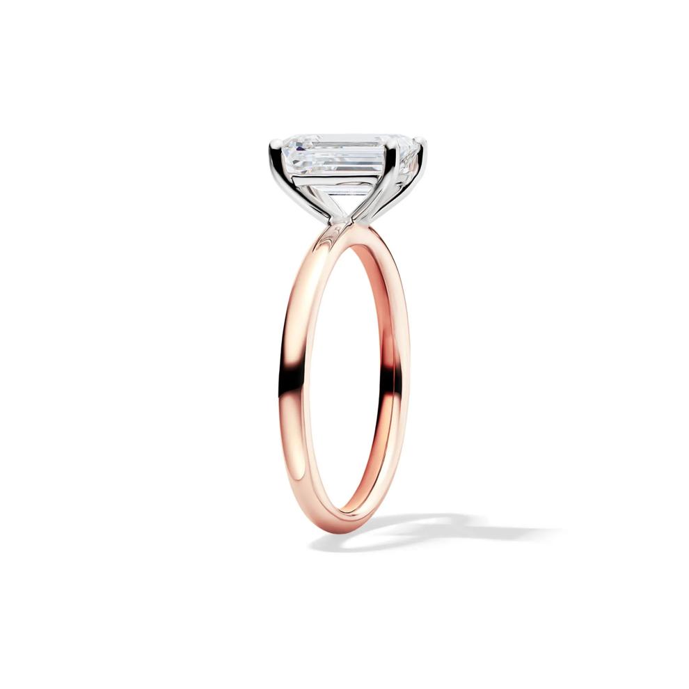 Lab Grown Diamond Emerald-Cut Solitaire Ring in 14K Rose Gold (2 ct.) – Image 3 of 4