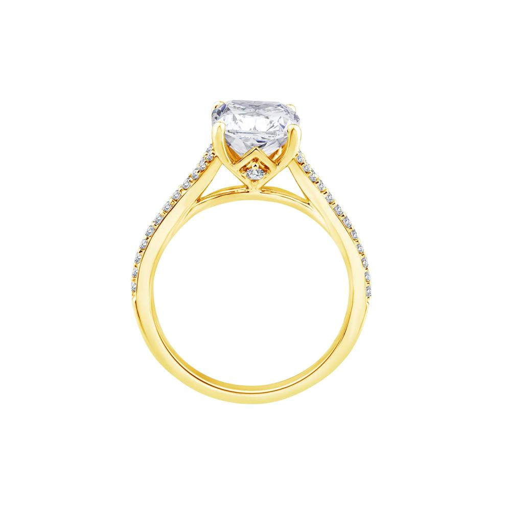 Lab Grown Diamond Engagement Ring in 14K Yellow Gold (3 1/4 ct. tw.) – Image 2 of 3