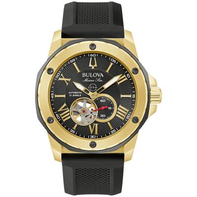 Men's Marine Star Watch With a Black Silicon Strap