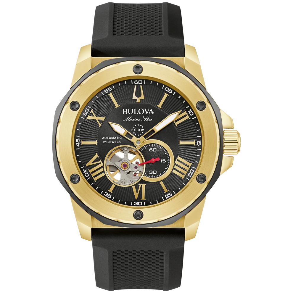 Men's Marine Star Watch With a Black Silicon Strap – Image 1 of 3