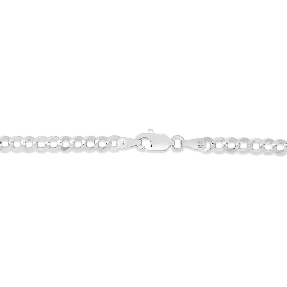 Solid Curb Chain in 14K White Gold, 3.6MM, 22&rdquo;  – Image 2 of 4
