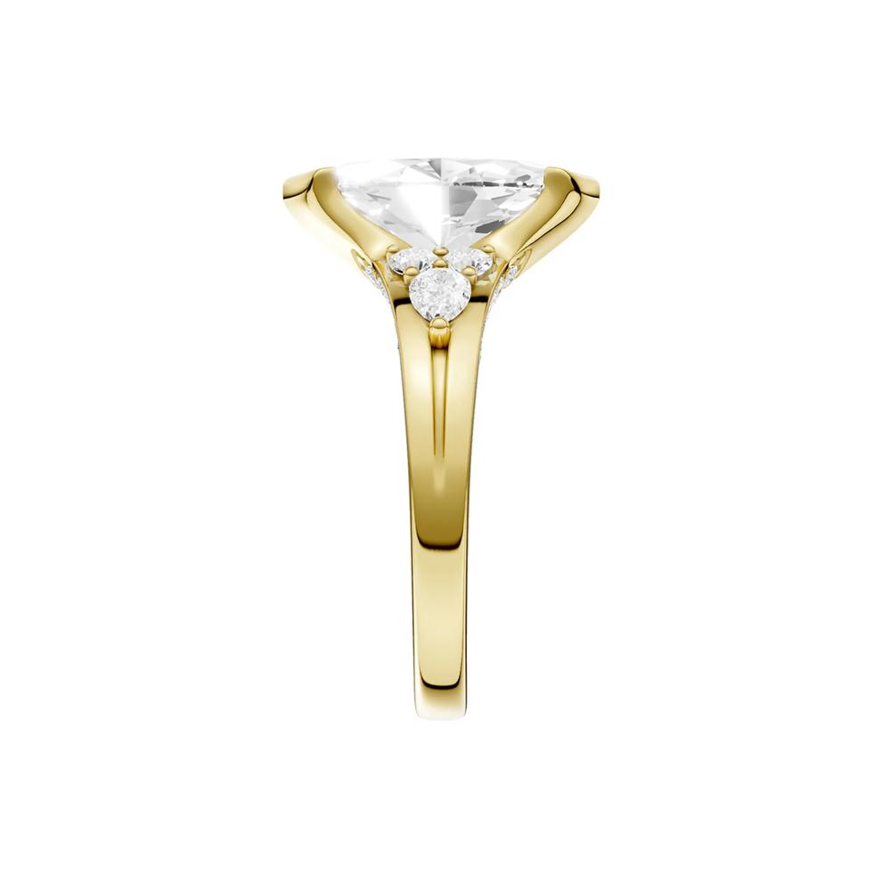 Lab Grown Diamond Marquise Center Engagement Ring in 14K Yellow Gold (2 1/2 ct. tw.) – Image 4 of 5